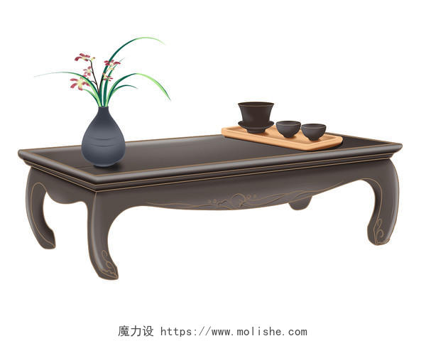 古风中国风木制桌子元素古风桌子家具